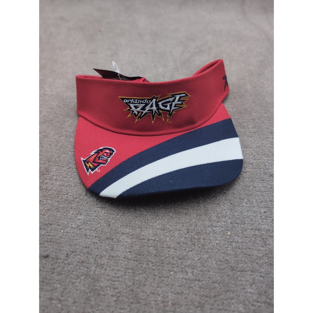Orlando Rage‎ XFL Football Team Sun Visor Hat Cap VTG Adult NWT Y2k